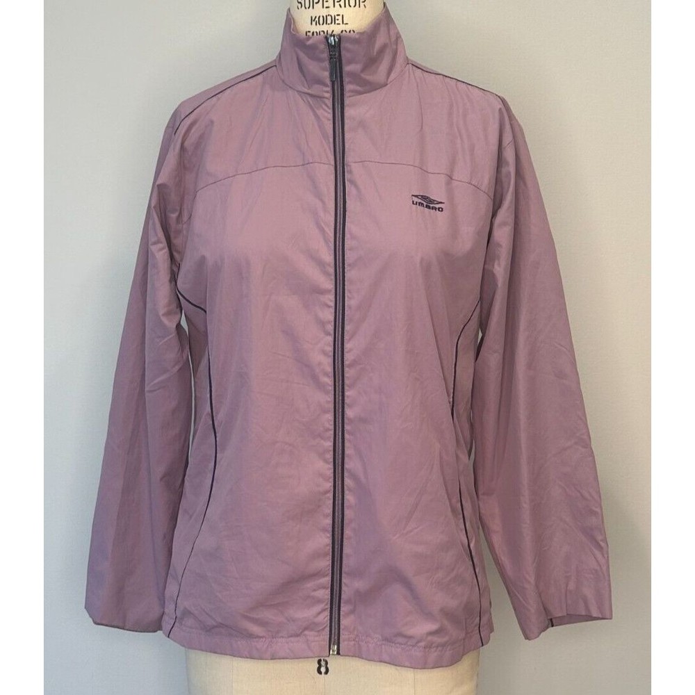 Umbro Soccer Vintage Track Jacket Full Zip Women's Size M/ XL Purple Windbreaker